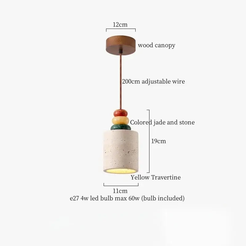 Minimalist bronze and wood led pendant lights bedroom glass lamp