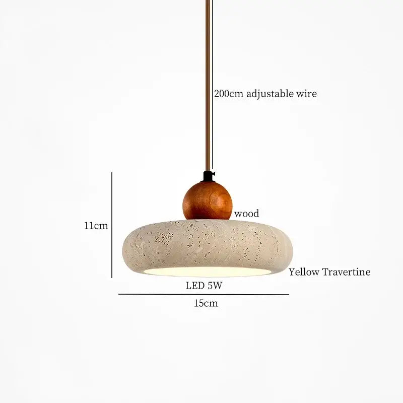 Minimalist bronze and wood led pendant lights bedroom glass lamp
