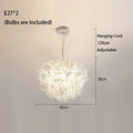 White fluffy cloud led petal ceiling chandelier bedroom light