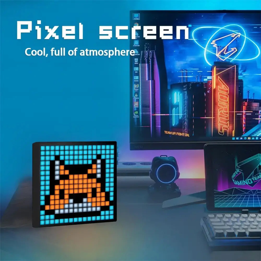 DecorBites™ LED Pixel Display: Bluetooth App Control for Gaming Room Decor & Animation Frame