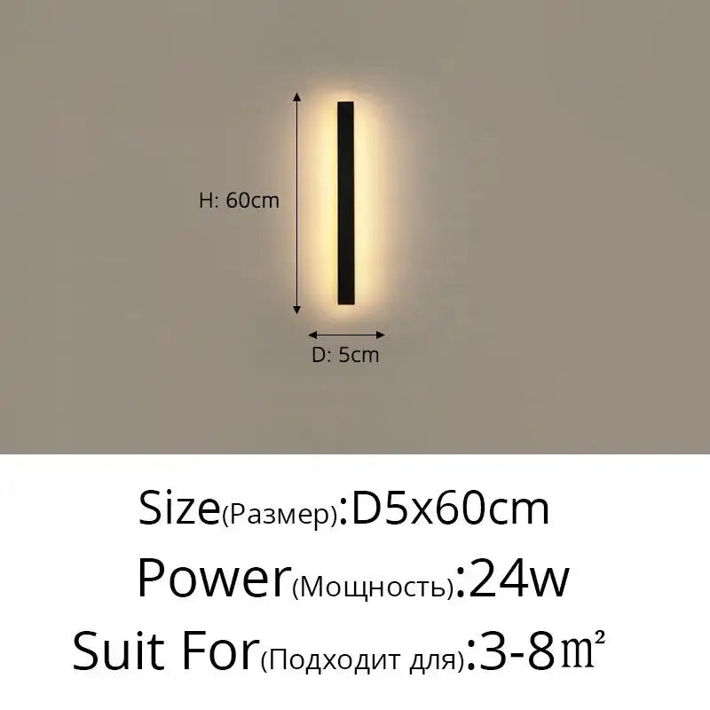 DecorBites™ LED Porch Lights | Modern Outdoor Black Lamps for Living Room & Bedroom