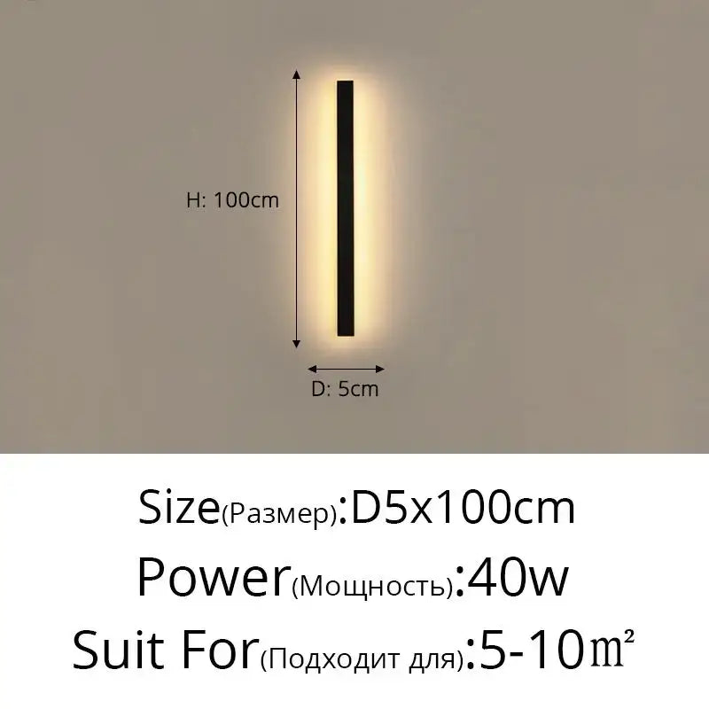 DecorBites™ LED Porch Lights | Modern Outdoor Black Lamps for Living Room & Bedroom