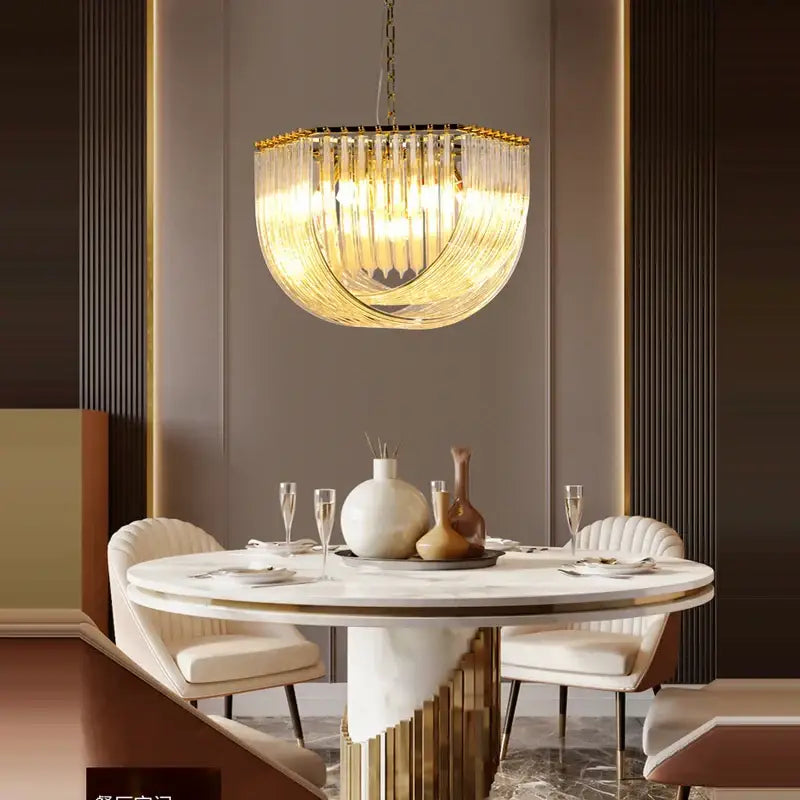 DecorBites™ LED Postmodern Gold Silver Chandelier Lighting for Foyer