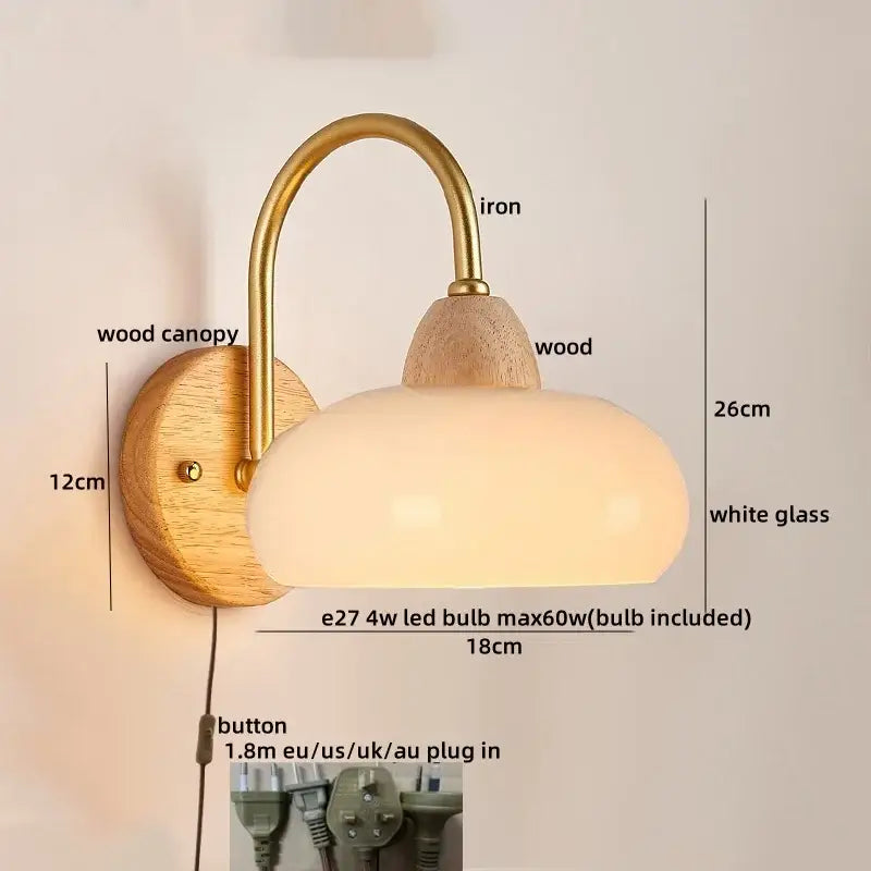 DecorBites™ LED Pull Chain Wall Lights for Bedroom Decor