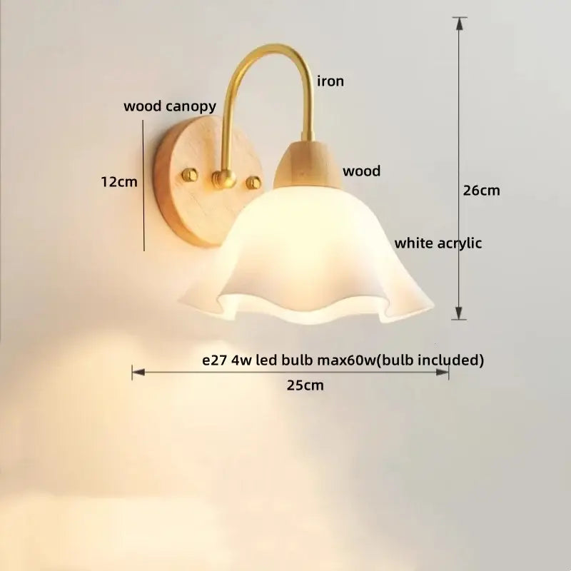 DecorBites™ LED Pull Chain Wall Lights for Bedroom Decor