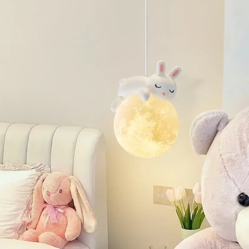 DecorBites™ ثريا معلقة LED على شكل أرنب لديكور المنزل وغرف المعيشة والنوم
