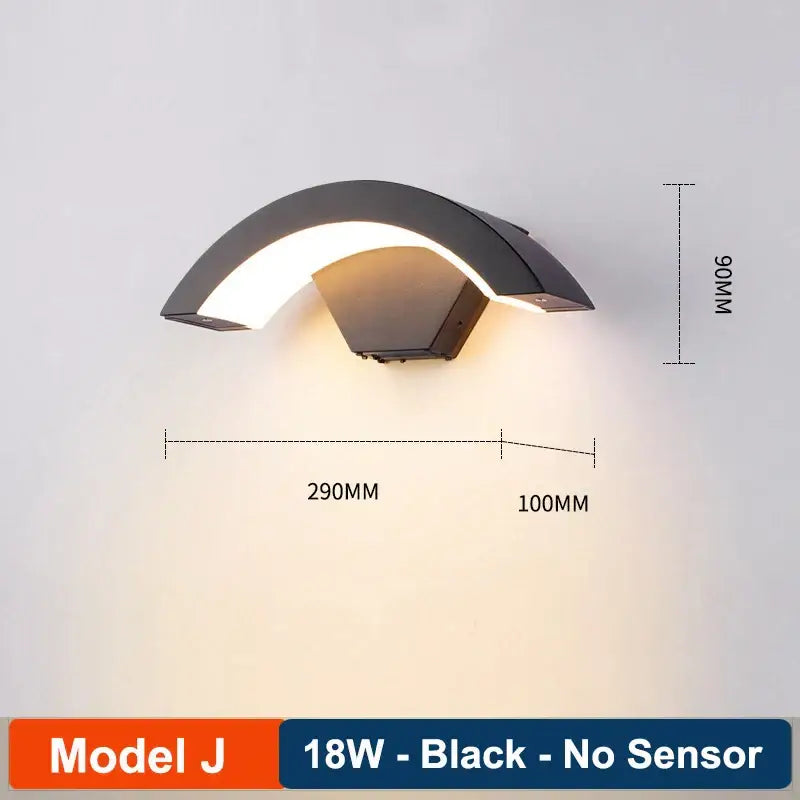 DecorBites™ LED Radar Induction Wall Lamp for Hotel Garden, Modern Balcony Lights