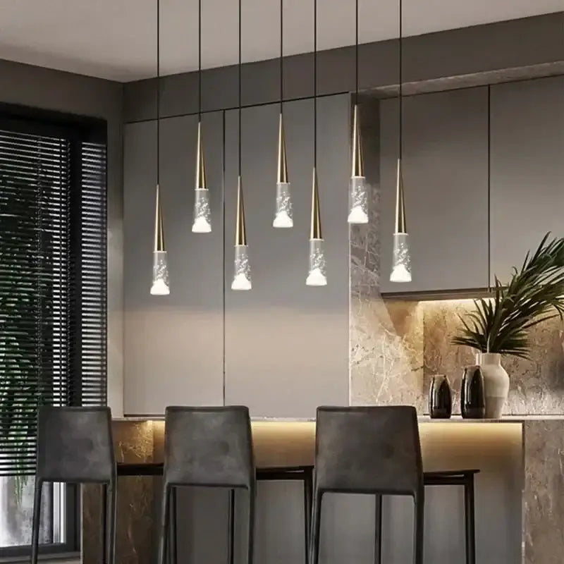 DecorBites™ LED Rain Drop Chandelier Staircase Pendant Light Fixture Modern Nordic Design
