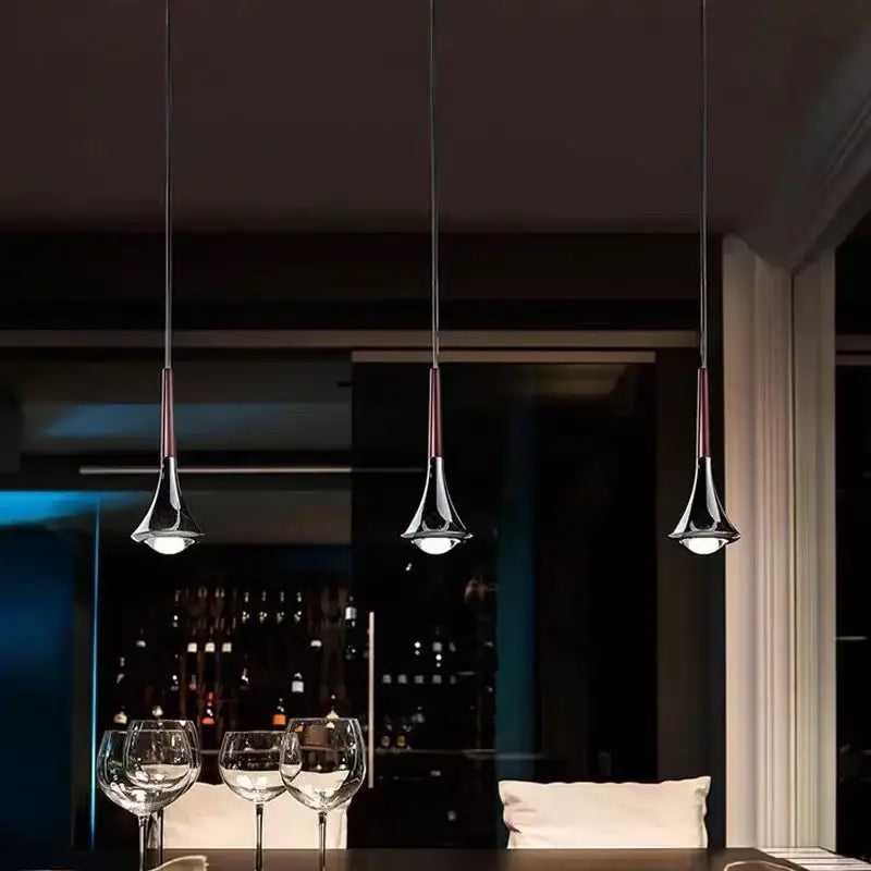 DecorBites™ LED Rain Staircase Chandelier: Modern Nordic Design Indoor Lighting for Bar Island