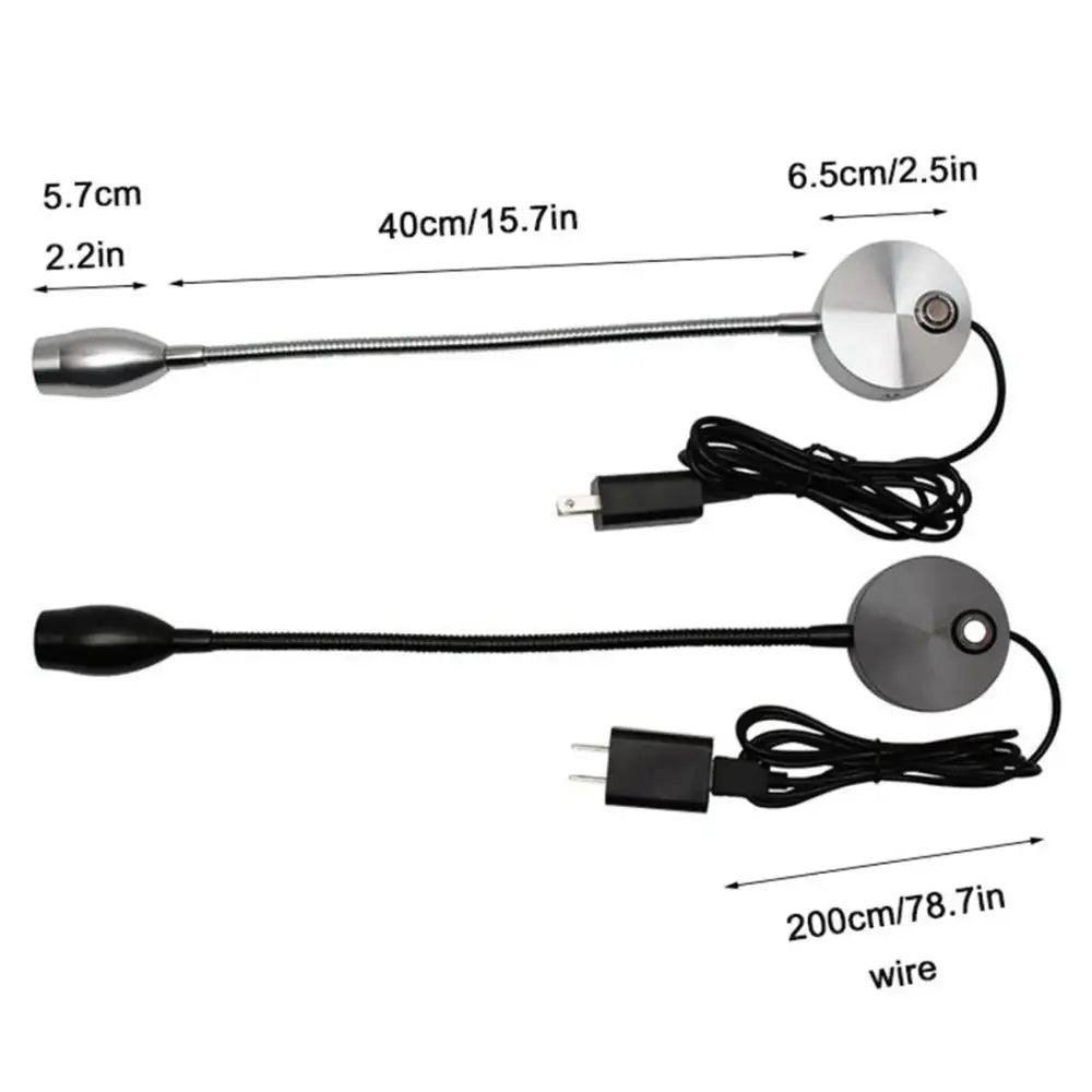 DecorBites™ LED Reading Light with Dimmable Switch, 3 Color Modes, 10 Brightness Levels