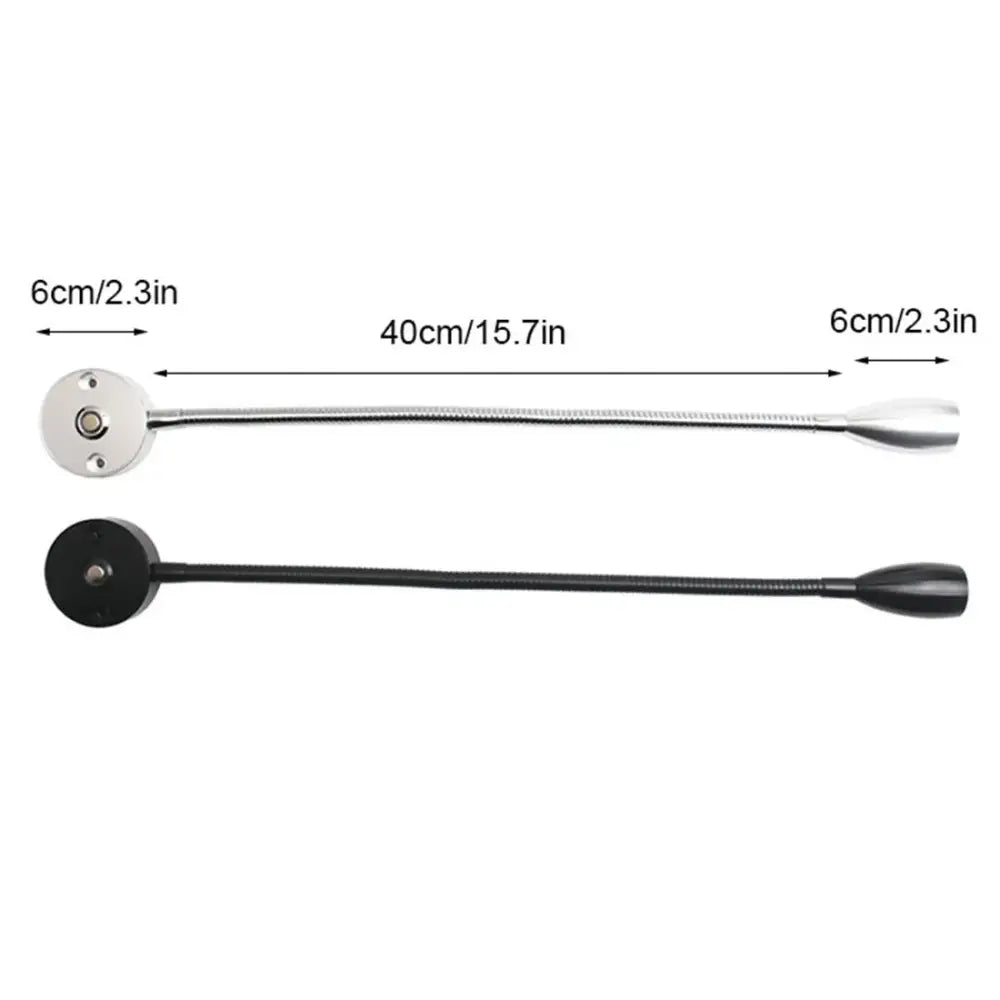 DecorBites™ LED Reading Light with USB Port, Touch Dimmable Gooseneck Lamp