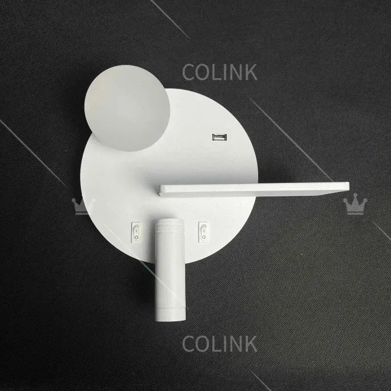 DecorBites™ LED Reading Wall Lamp with USB Charging, Storage, and Nordic Design