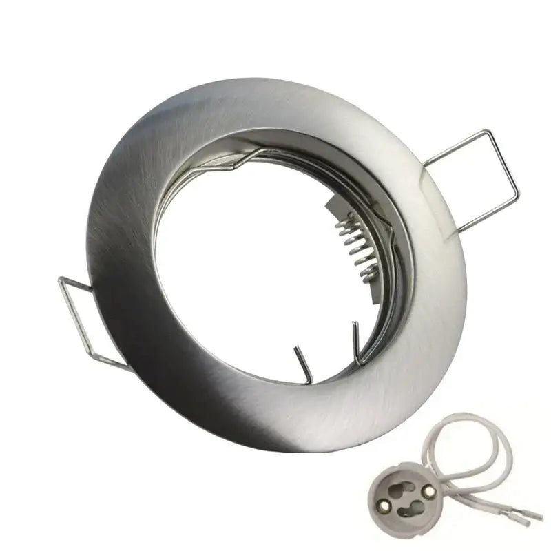 DecorBites™ LED Recessed Downlights Frame - Round Aluminum Spot Lighting Fixture - Black/White/Nickel