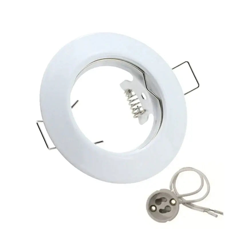 DecorBites™ LED Recessed Downlights Frame - Round Aluminum Spot Lighting Fixture - Black/White/Nickel