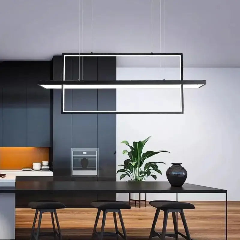 DecorBites™ LED Rectangle Pendant Lights for Dining Room and Kitchen