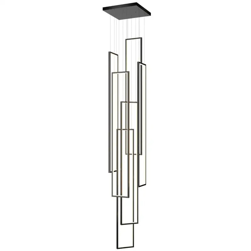 DecorBites™ LED Rectangle Staircase Chandelier Pendant Lighting for Modern Living Room Decor