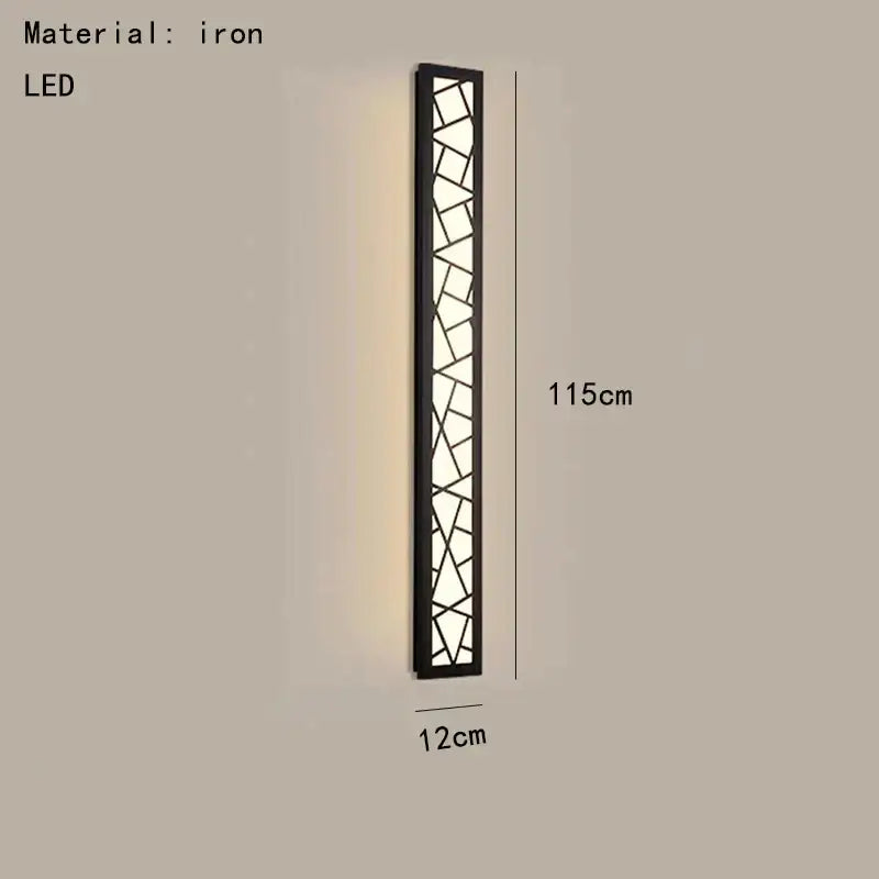 DecorBites™ LED Rectangle Wall Lamp Warm Light 3000K for Parlor Room Stairs Sconce Black