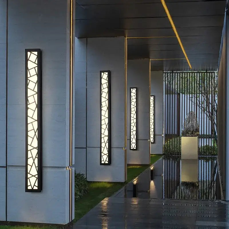 DecorBites™ LED Rectangle Wall Lamp Warm Light 3000K for Parlor Room Stairs Sconce Black