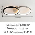 DecorBites™ LED Rectangular Chandelier Art Ceiling Light for Living Room Bedroom