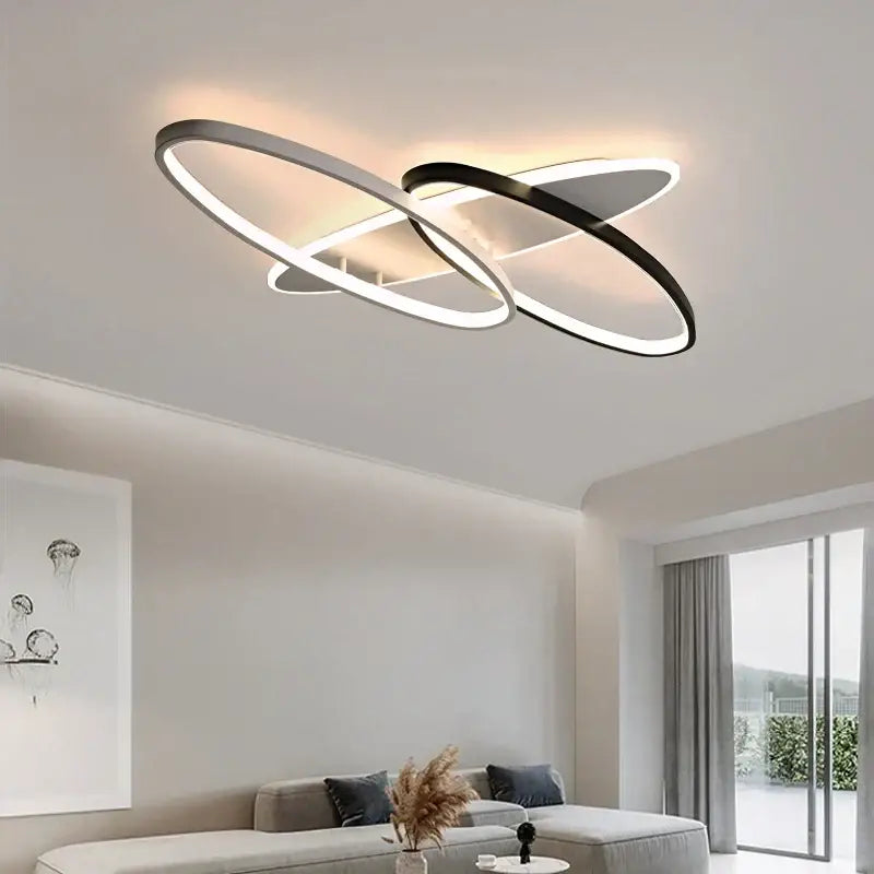 DecorBites™ LED Rectangular Chandelier Art Ceiling Light for Living Room Bedroom