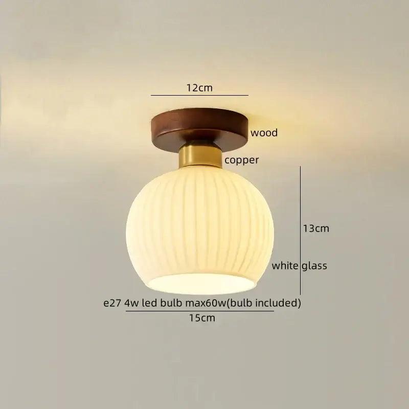 DecorBites™ LED Resin Copper Ceiling Light Fixture for Aisle Porch Living Room