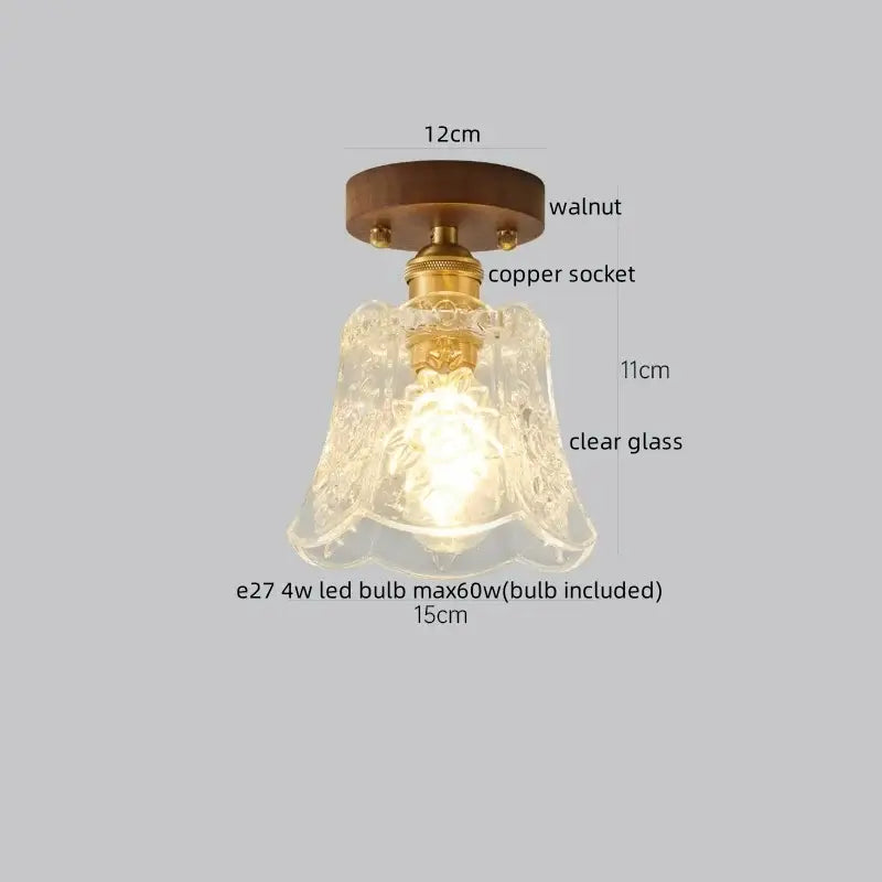 DecorBites™ LED Resin Copper Ceiling Light Fixture for Aisle Porch Living Room