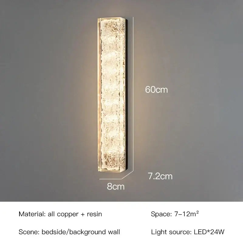 DecorBites™ LED Resin Wall Lamp for Bedroom and Living Room