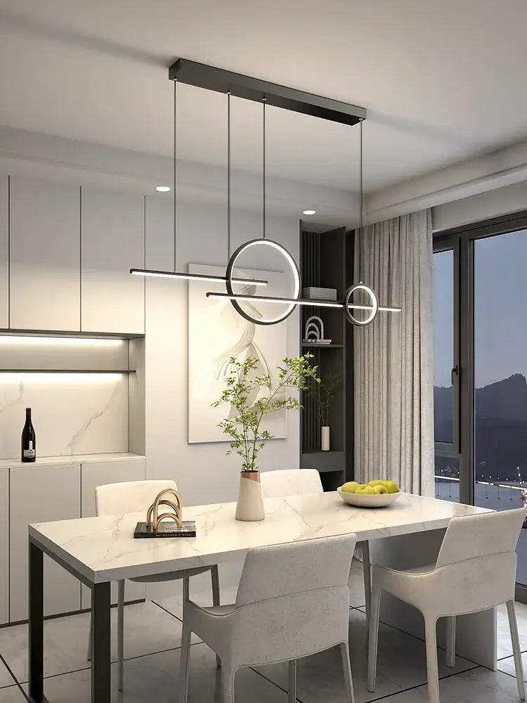 DecorBites™ LED Restaurant Chandelier: Modern Nordic Design Ceiling Pendant Lights for Living & Dining Rooms