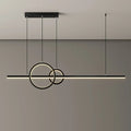 DecorBites™ LED Restaurant Island Pendant - Contemporary Black/Gold Metal Shade with Warm/White Lighting