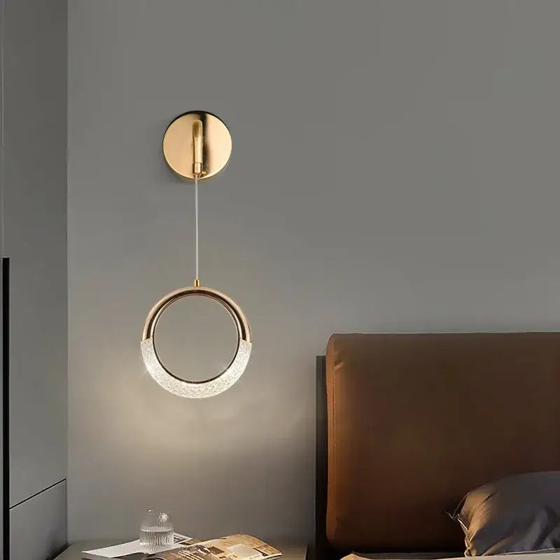 Modern gold & purple moon lamps set bedroom pendant light