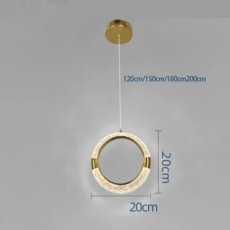 Modern gold & purple moon lamps set bedroom pendant light