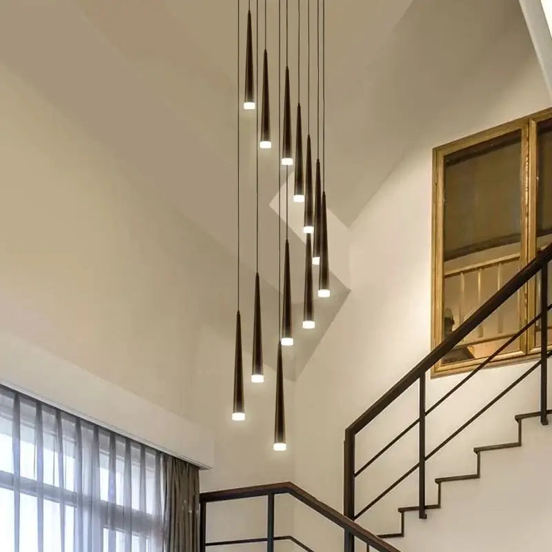DecorBites™ LED Ring Chandelier for Home Decor - Modern, Rotating, Indoor Lighting Solution