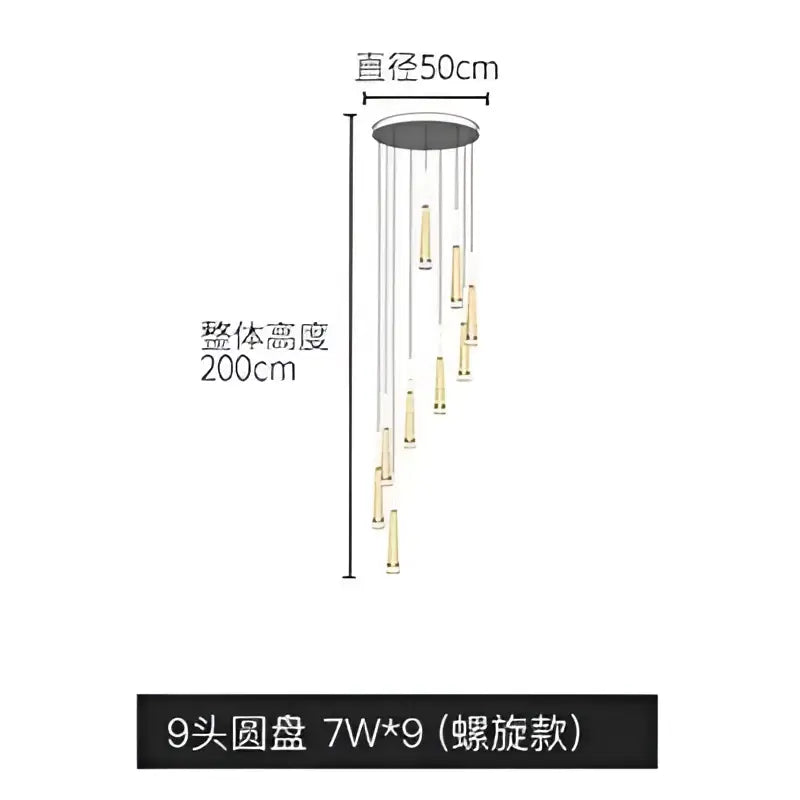 DecorBites™ LED Ring Chandelier for Home Decor - Modern, Rotating, Indoor Lighting Solution