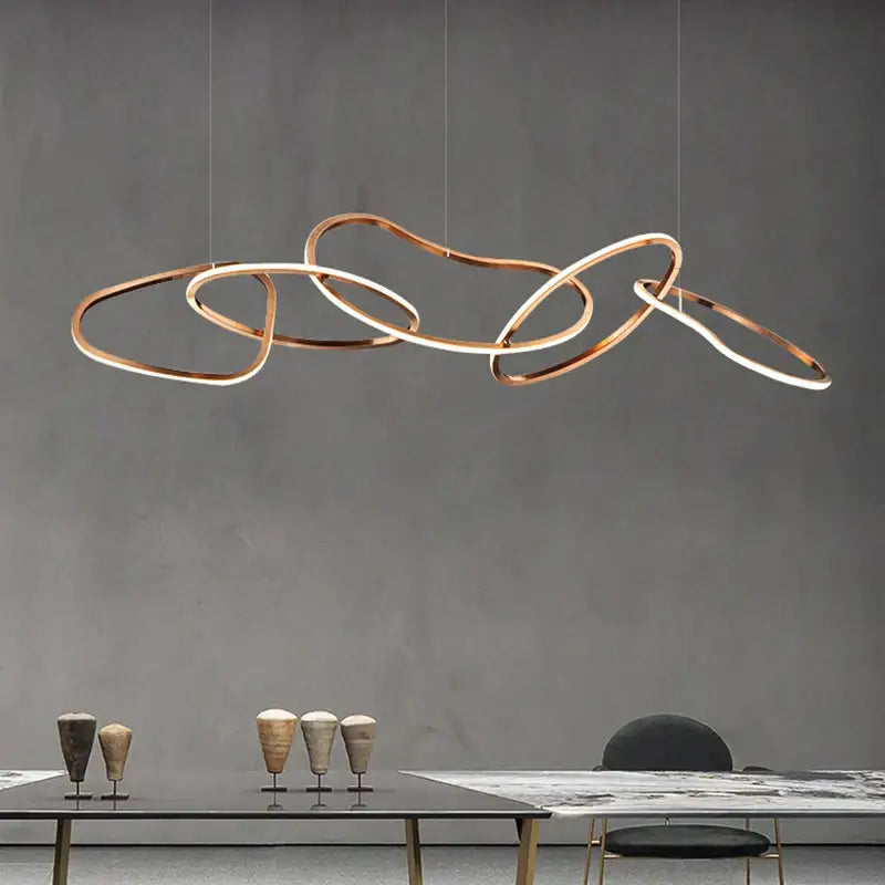 DecorBites™ LED Ring Chandelier for Living Dining Room - Postmodern Luxury Minimalist Art Lighting