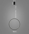 DecorBites™ LED Ring Chandelier: Minimalist Black Circle Pendant Light for Living Room Lighting