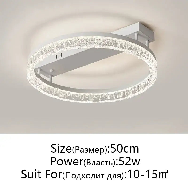 DecorBites™ LED Ring Chandelier with Remote Control - Modern Ceiling Lamp for Home Décor