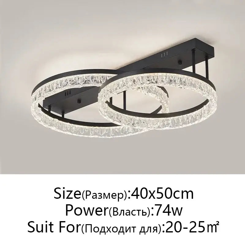 DecorBites™ LED Ring Chandelier with Remote Control - Modern Ceiling Lamp for Home Décor