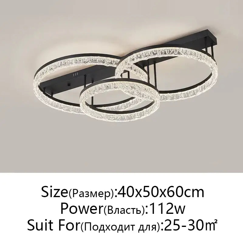 DecorBites™ LED Ring Chandelier with Remote Control - Modern Ceiling Lamp for Home Décor