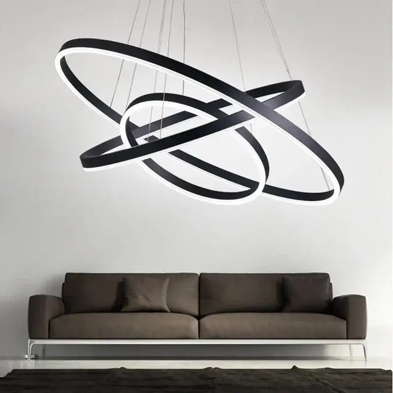 DecorBites™ LED Rings Chandelier for Living Room Dining Room Home Decor Lighting