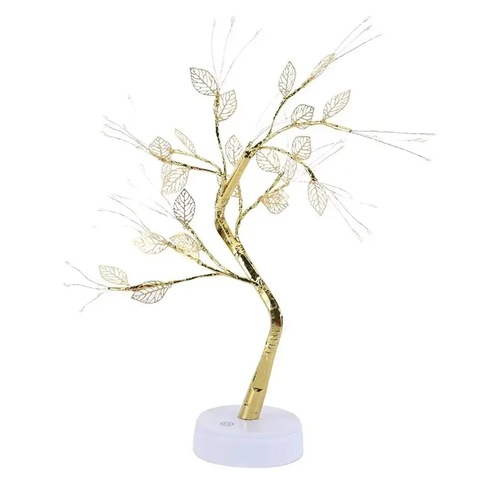 DecorBites™ LED Rose Leaf Table Lamp USB Christmas Tree Fairy Light Night Lights Home DIY Party Wedding Bedroom Decoration Mother's Day Gift