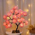 مصباح شجرة الورد LED من DecorBites™، ضوء ليلي على شكل زهرة يعمل بمنفذ USB، إضاءة جوية لحفلات الأعياد وحفلات الزفاف وهدايا الأحبة وديكور المنزل