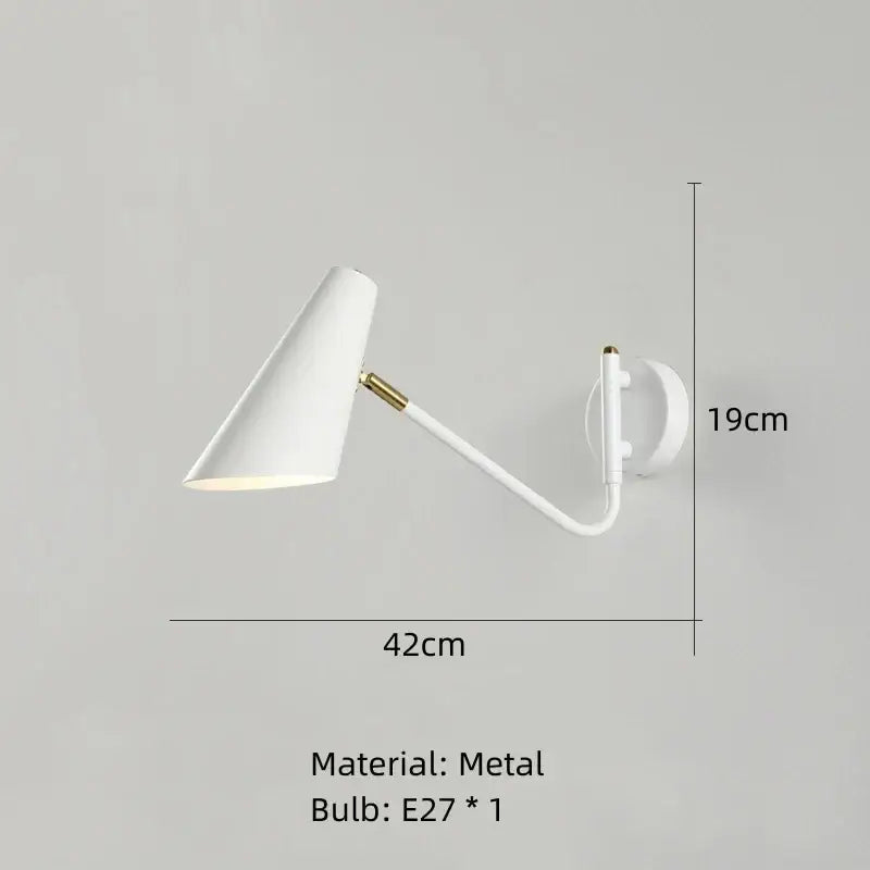 DecorBites™ LED Rotatable Wall Lamp Gold Black White Metal Sconce E27 Bulb