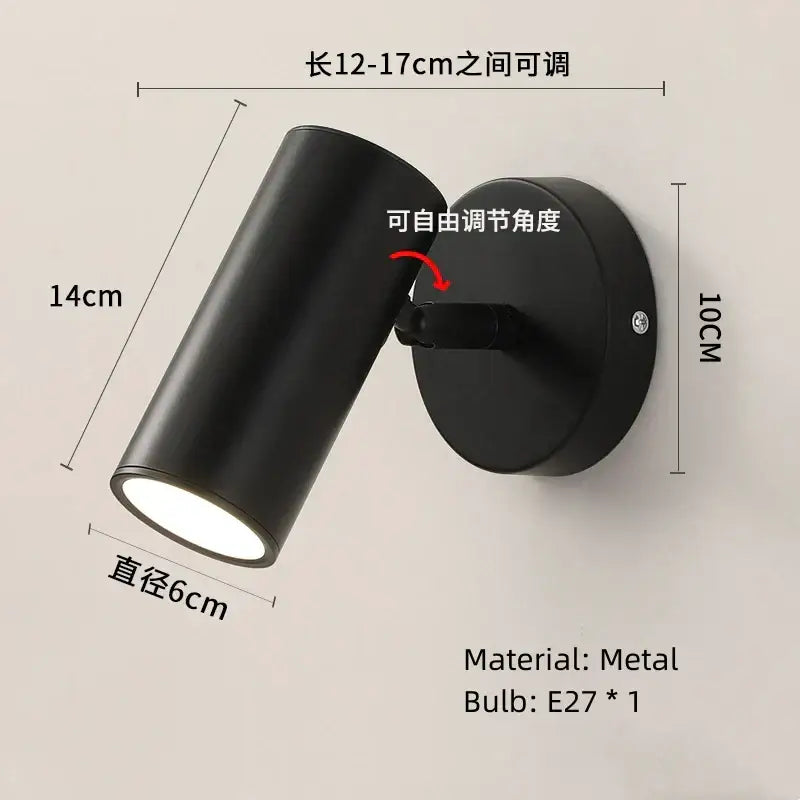 DecorBites™ LED Rotatable Wall Lamp Gold Black White Metal Sconce E27 Bulb
