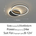 DecorBites™ LED Round Ceiling Chandelier for Modern Living Room, Bedroom, Restaurant - Circle Rings Lighting Fixture