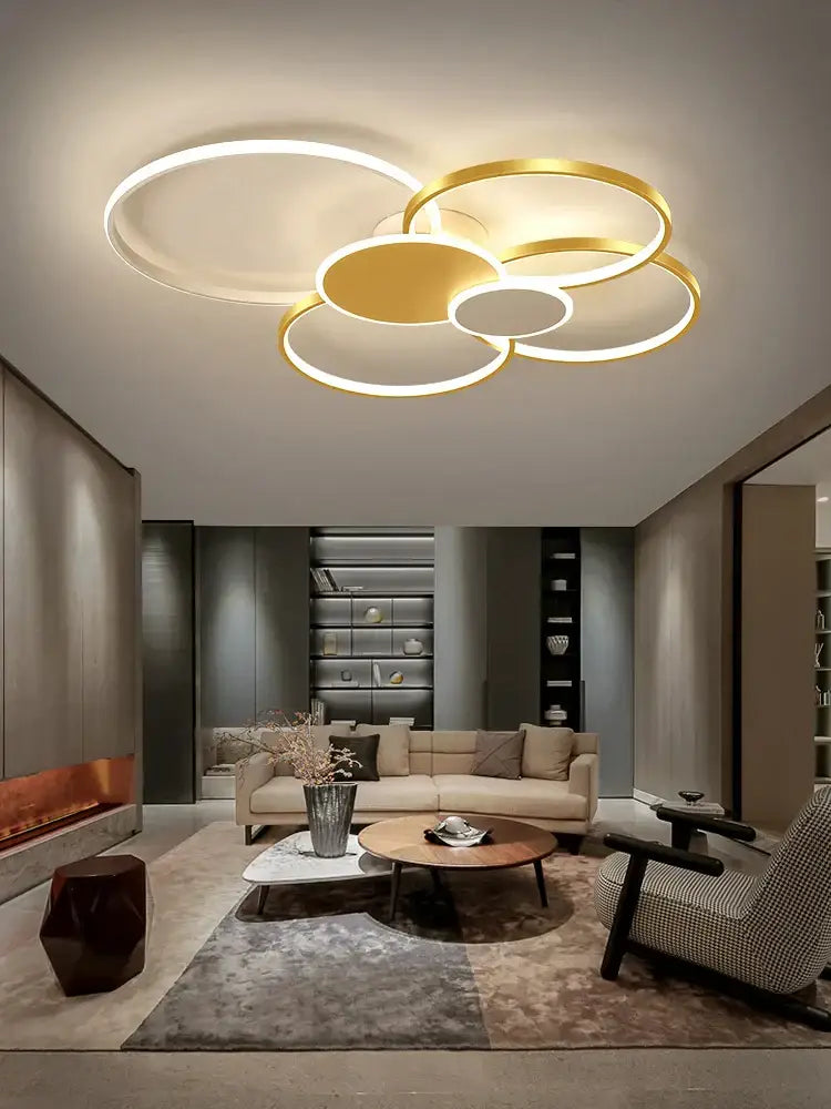 DecorBites™ LED Round Ceiling Chandelier for Modern Living Room Decor