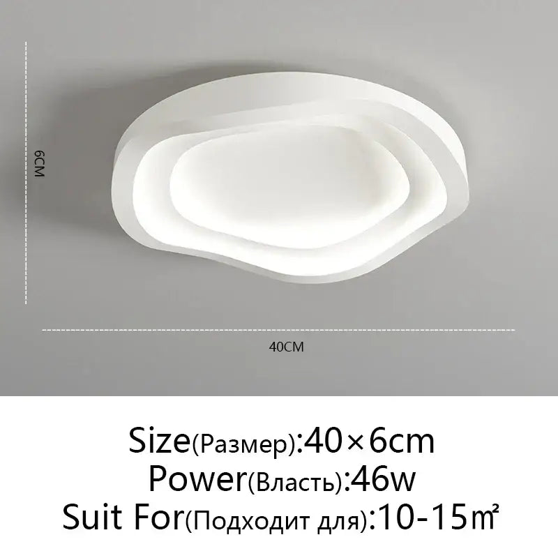 DecorBites™ LED Round Ceiling Lamp with Remote Control Dimming for Modern Indoor Lighting