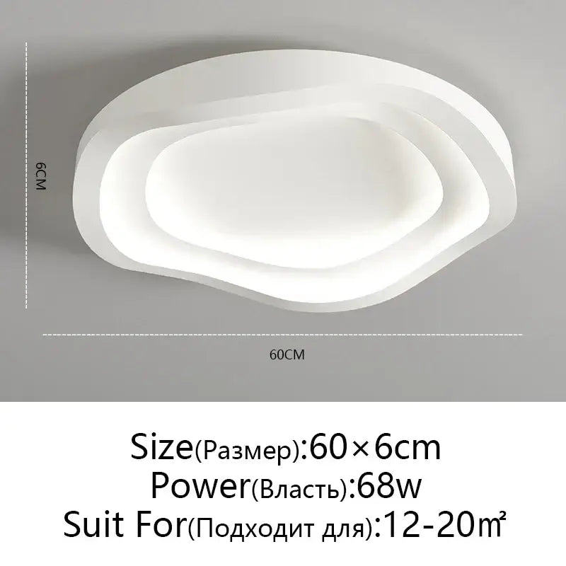 DecorBites™ LED Round Ceiling Lamp with Remote Control Dimming for Modern Indoor Lighting