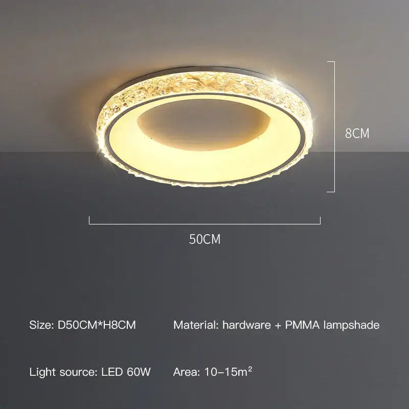 DecorBites™ LED Round Ceiling Light with Remote Control for Bedroom Living Room