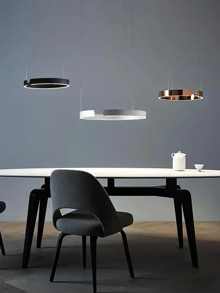 DecorBites™ LED Round Ring Chandelier for Dining Room, Living Room, and Bedroom
