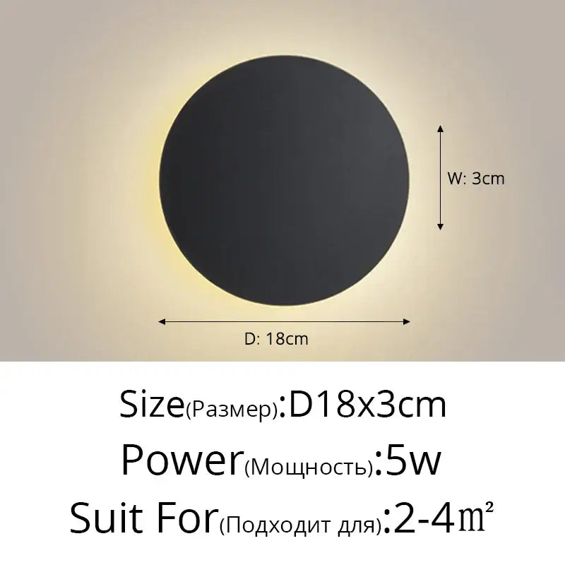 DecorBites™ LED Round Touch Wall Lamps for Bedroom & Aisle Decor